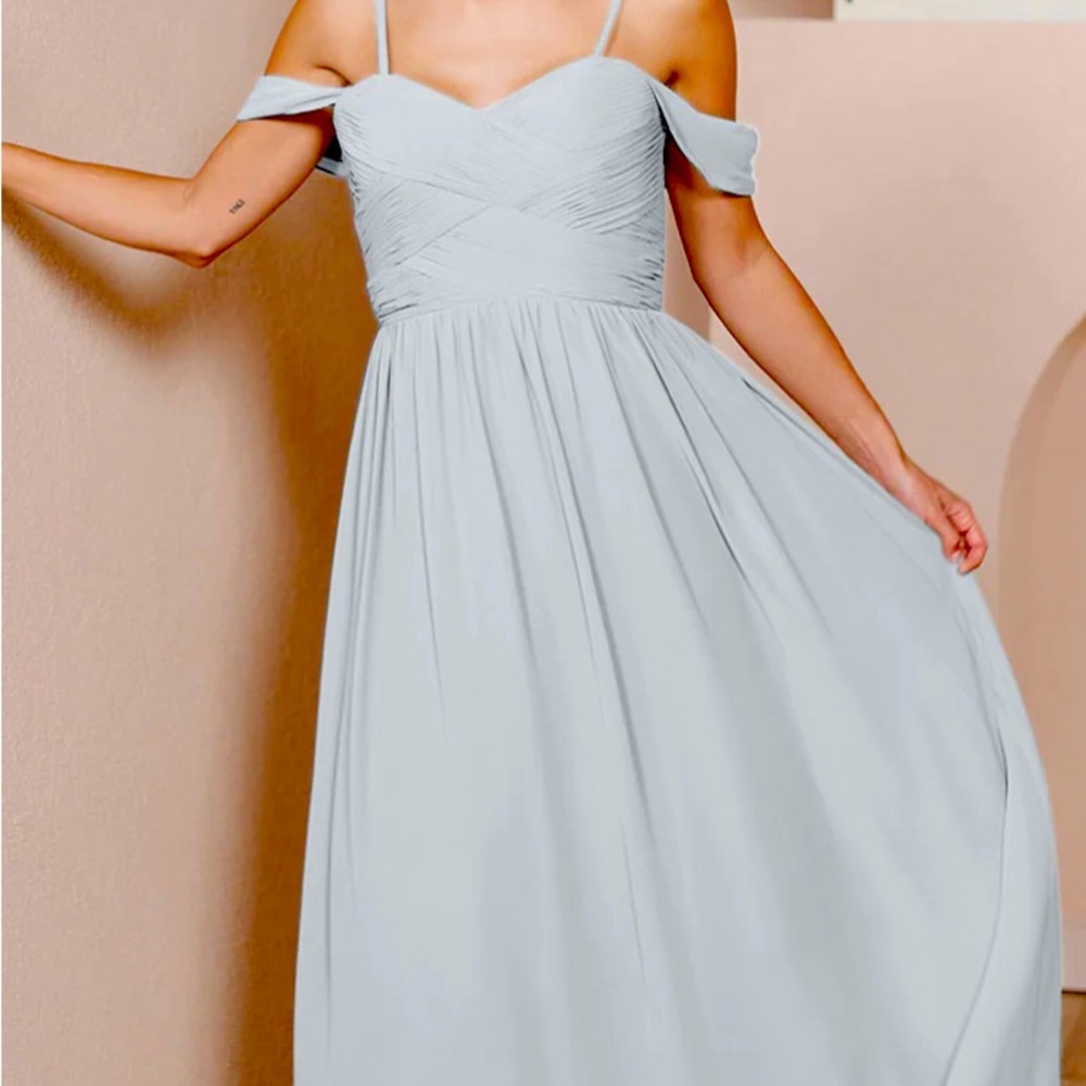 Kennedy chiffon dress in dove grey